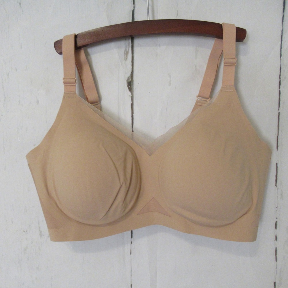 Honeylove Bra 1X Crossover Beige Tan Wireless Wire Free Bralette